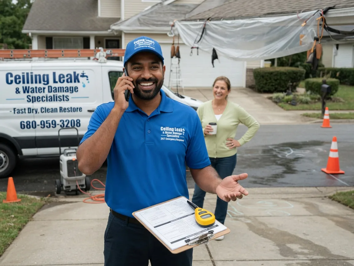Ceiling Leak Cleanup Thornburg, IA FAQs